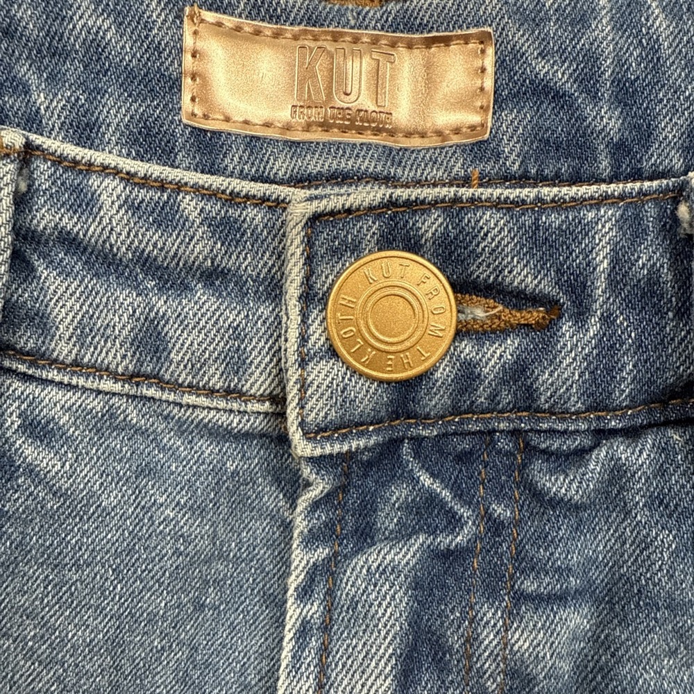 Kut  NWT Women's Sz 0 Shorts High Rise‎ Jane Cut Off Two Tone Denim Summer Beach - Picture 2 of 16